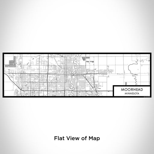 Flat View of Map Custom Moorhead Minnesota Map Enamel Mug in Classic