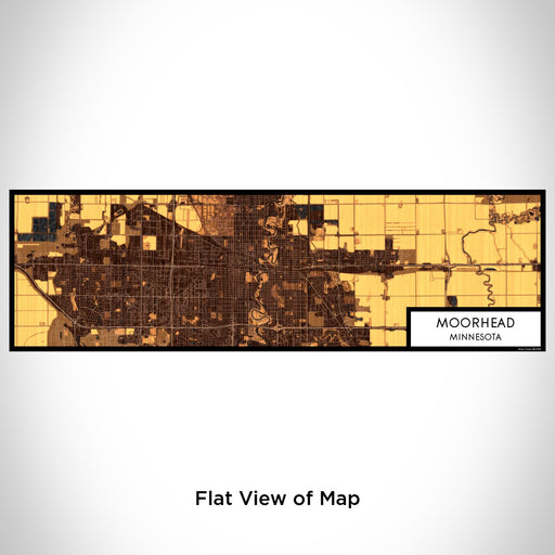 Flat View of Map Custom Moorhead Minnesota Map Enamel Mug in Ember