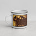 Left View Custom Moorhead Minnesota Map Enamel Mug in Ember