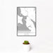 12x18 Mooselookmeguntic Maine Map Print Portrait Orientation in Classic Style With Small Cactus Plant in White Planter