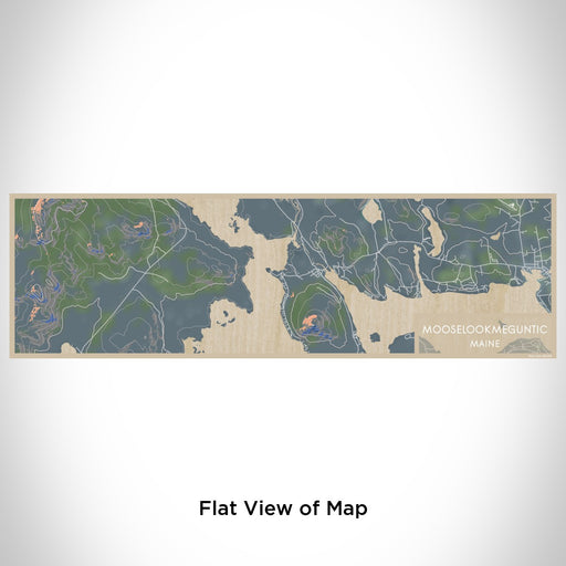 Flat View of Map Custom Mooselookmeguntic Maine Map Enamel Mug in Afternoon