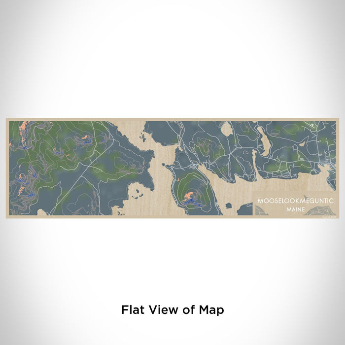 Flat View of Map Custom Mooselookmeguntic Maine Map Enamel Mug in Afternoon