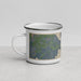 Left View Custom Mooselookmeguntic Maine Map Enamel Mug in Afternoon