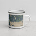 Right View Custom Mooselookmeguntic Maine Map Enamel Mug in Afternoon