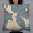 Person holding 22x22 Custom Mooselookmeguntic Maine Map Throw Pillow in Afternoon