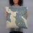 Person holding 18x18 Custom Mooselookmeguntic Maine Map Throw Pillow in Afternoon