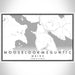 Mooselookmeguntic Maine Map Print Landscape Orientation in Classic Style With Shaded Background