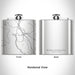 Rendered View of Mooselookmeguntic Maine Map Engraving on 6oz Stainless Steel Flask