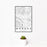 12x18 Moraga California Map Print Portrait Orientation in Classic Style With Small Cactus Plant in White Planter