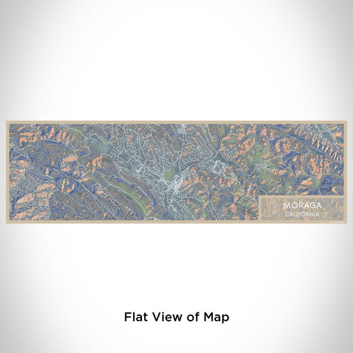Flat View of Map Custom Moraga California Map Enamel Mug in Afternoon
