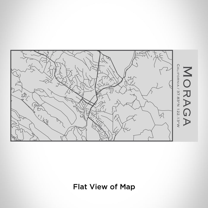 Rendered View of Moraga California Map Engraving on 17oz Stainless Steel Insulated Cola Bottle