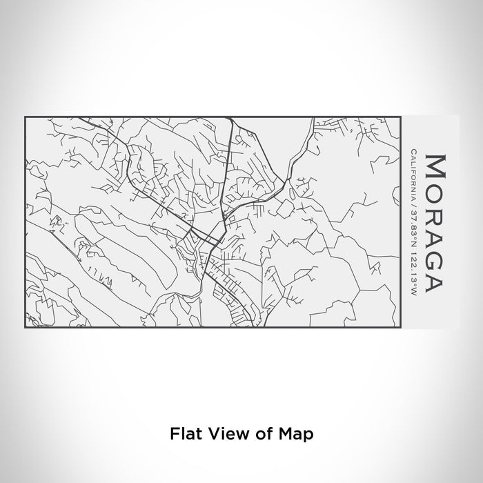 Rendered View of Moraga California Map Engraving on 17oz Stainless Steel Insulated Cola Bottle in White