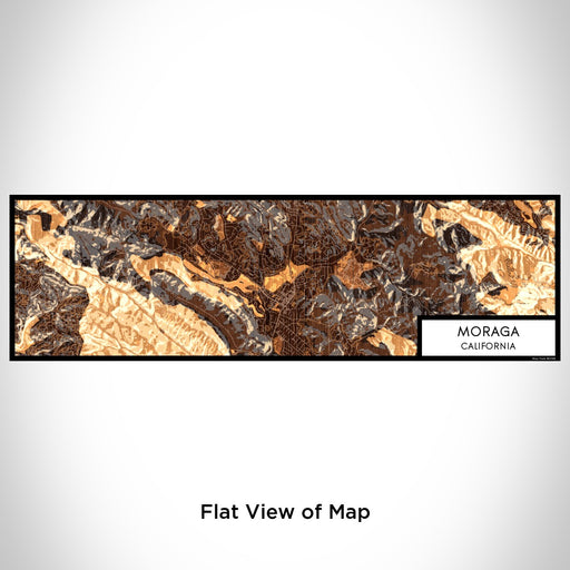 Flat View of Map Custom Moraga California Map Enamel Mug in Ember