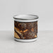 Front View Custom Moraga California Map Enamel Mug in Ember