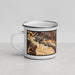 Left View Custom Moraga California Map Enamel Mug in Ember