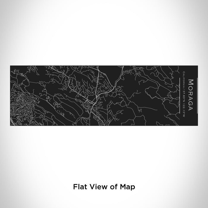 Rendered View of Moraga California Map Engraving on 10oz Stainless Steel Insulated Cup with Sliding Lid in Black