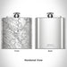 Rendered View of Moraga California Map Engraving on 6oz Stainless Steel Flask