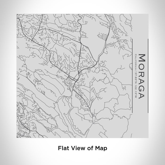 Rendered View of Moraga California Map Engraving on 17oz Stainless Steel Insulated Tumbler