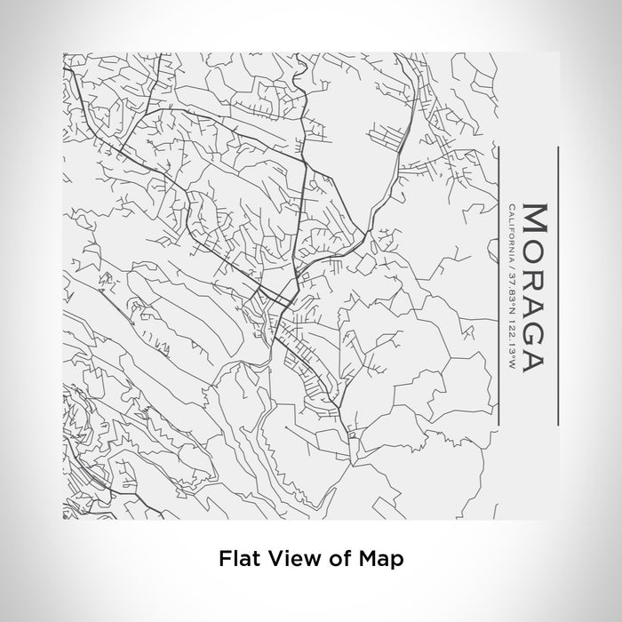 Rendered View of Moraga California Map Engraving on 17oz Stainless Steel Insulated Tumbler in White