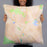 Person holding 22x22 Custom Moraga California Map Throw Pillow in Watercolor