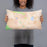 Person holding 20x12 Custom Moraga California Map Throw Pillow in Watercolor