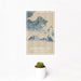 12x18 Morehead City North Carolina Map Print Portrait Orientation in Afternoon Style With Small Cactus Plant in White Planter