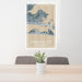 24x36 Morehead City North Carolina Map Print Portrait Orientation in Afternoon Style Behind 2 Chairs Table and Potted Plant