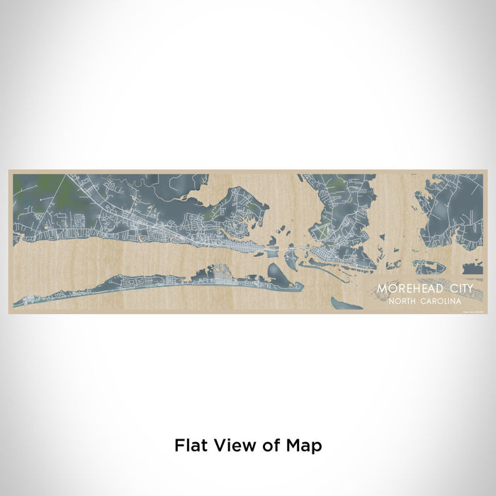 Flat View of Map Custom Morehead City North Carolina Map Enamel Mug in Afternoon