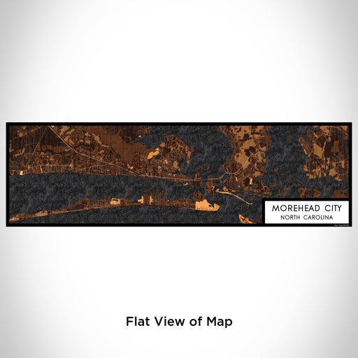 Flat View of Map Custom Morehead City North Carolina Map Enamel Mug in Ember