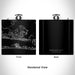 Rendered View of Morehead City North Carolina Map Engraving on 6oz Stainless Steel Flask in Black