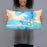Person holding 20x12 Custom Morehead City North Carolina Map Throw Pillow in Watercolor