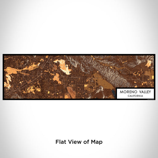 Flat View of Map Custom Moreno Valley California Map Enamel Mug in Ember