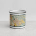 Front View Custom Moreno Valley California Map Enamel Mug in Woodblock