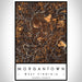 Morgantown West Virginia Map Print Portrait Orientation in Ember Style With Shaded Background