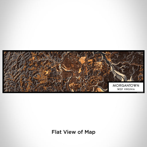 Flat View of Map Custom Morgantown West Virginia Map Enamel Mug in Ember