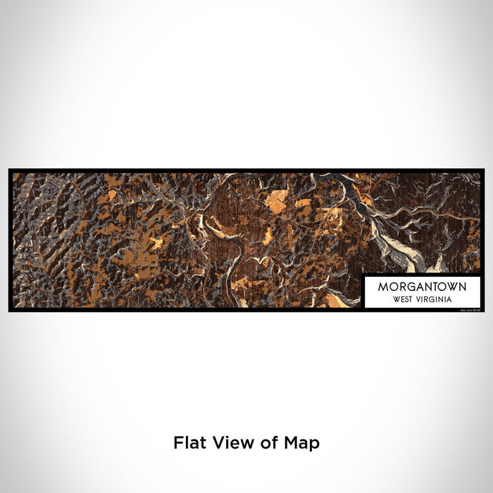 Flat View of Map Custom Morgantown West Virginia Map Enamel Mug in Ember