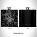 Rendered View of Morgantown West Virginia Map Engraving on 6oz Stainless Steel Flask in Black