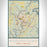 Morgantown West Virginia Map Print Portrait Orientation in Woodblock Style With Shaded Background