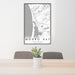 24x36 Morro Bay California Map Print Portrait Orientation in Classic Style Behind 2 Chairs Table and Potted Plant