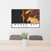 24x36 Morro Bay California Map Print Lanscape Orientation in Ember Style Behind 2 Chairs Table and Potted Plant