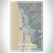 Morro Bay California Map Print Portrait Orientation in Afternoon Style With Shaded Background