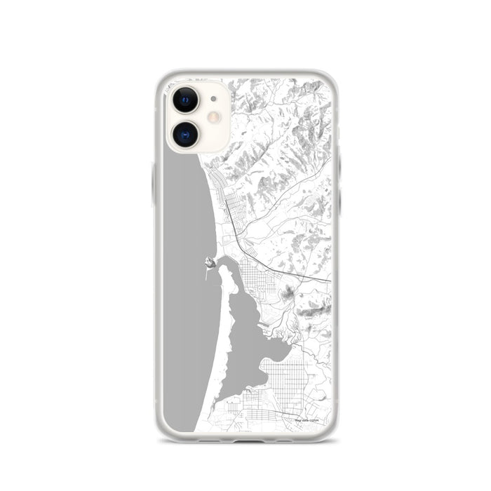 Custom iPhone 11 Morro Bay California Map Phone Case in Classic