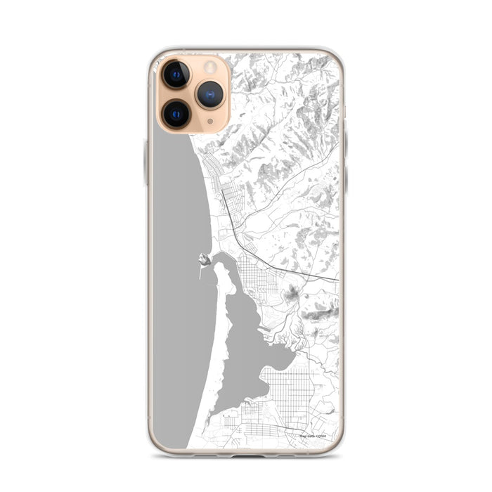 Custom iPhone 11 Pro Max Morro Bay California Map Phone Case in Classic