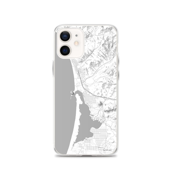 Custom iPhone 12 Morro Bay California Map Phone Case in Classic