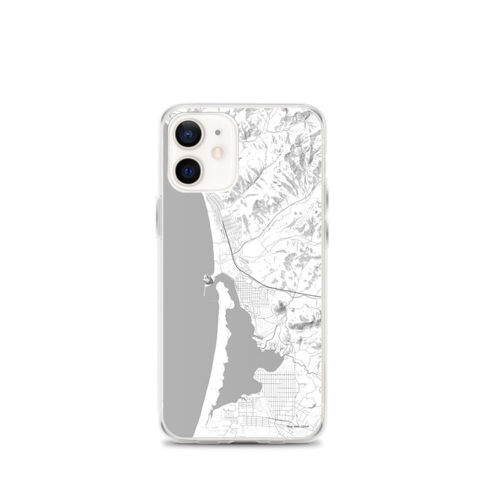 Custom iPhone 12 mini Morro Bay California Map Phone Case in Classic