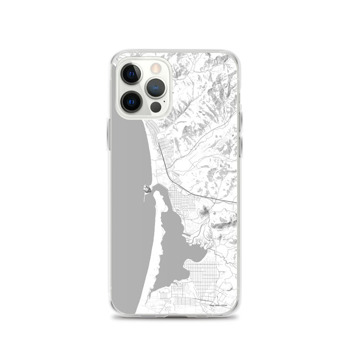 Custom iPhone 12 Pro Morro Bay California Map Phone Case in Classic