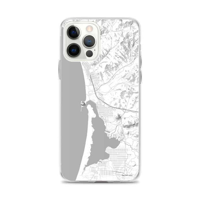 Custom iPhone 12 Pro Max Morro Bay California Map Phone Case in Classic