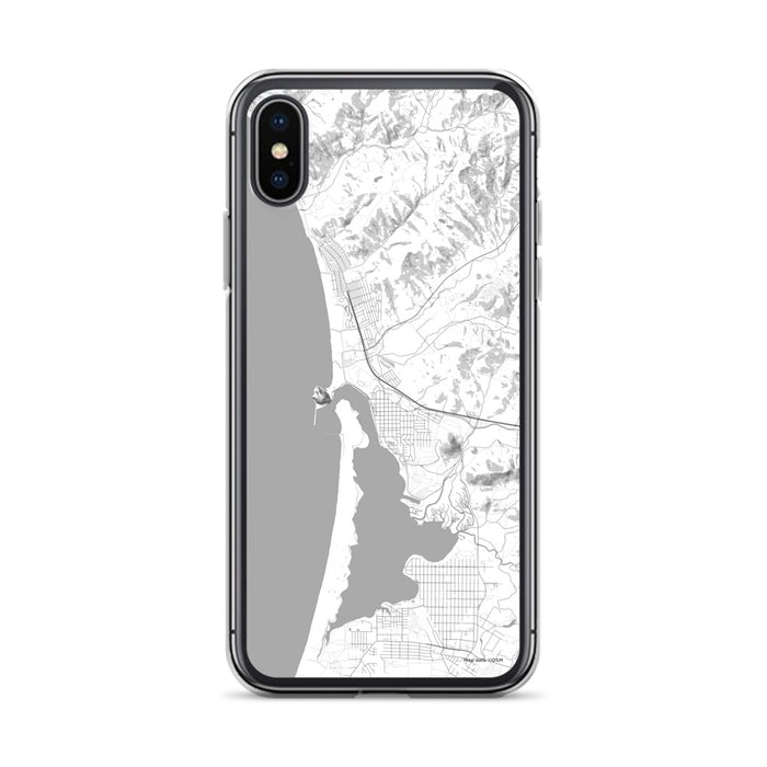 Custom iPhone X/XS Morro Bay California Map Phone Case in Classic
