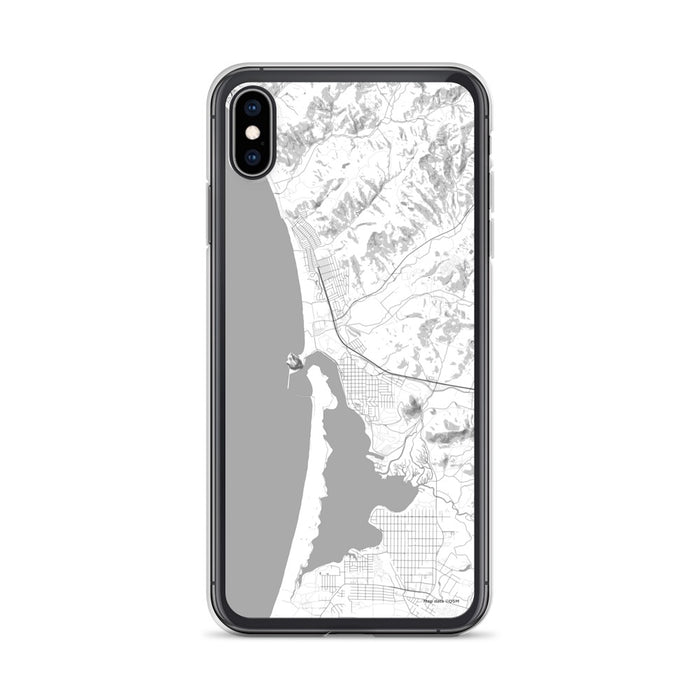 Custom iPhone XS Max Morro Bay California Map Phone Case in Classic