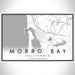 Morro Bay California Map Print Landscape Orientation in Classic Style With Shaded Background